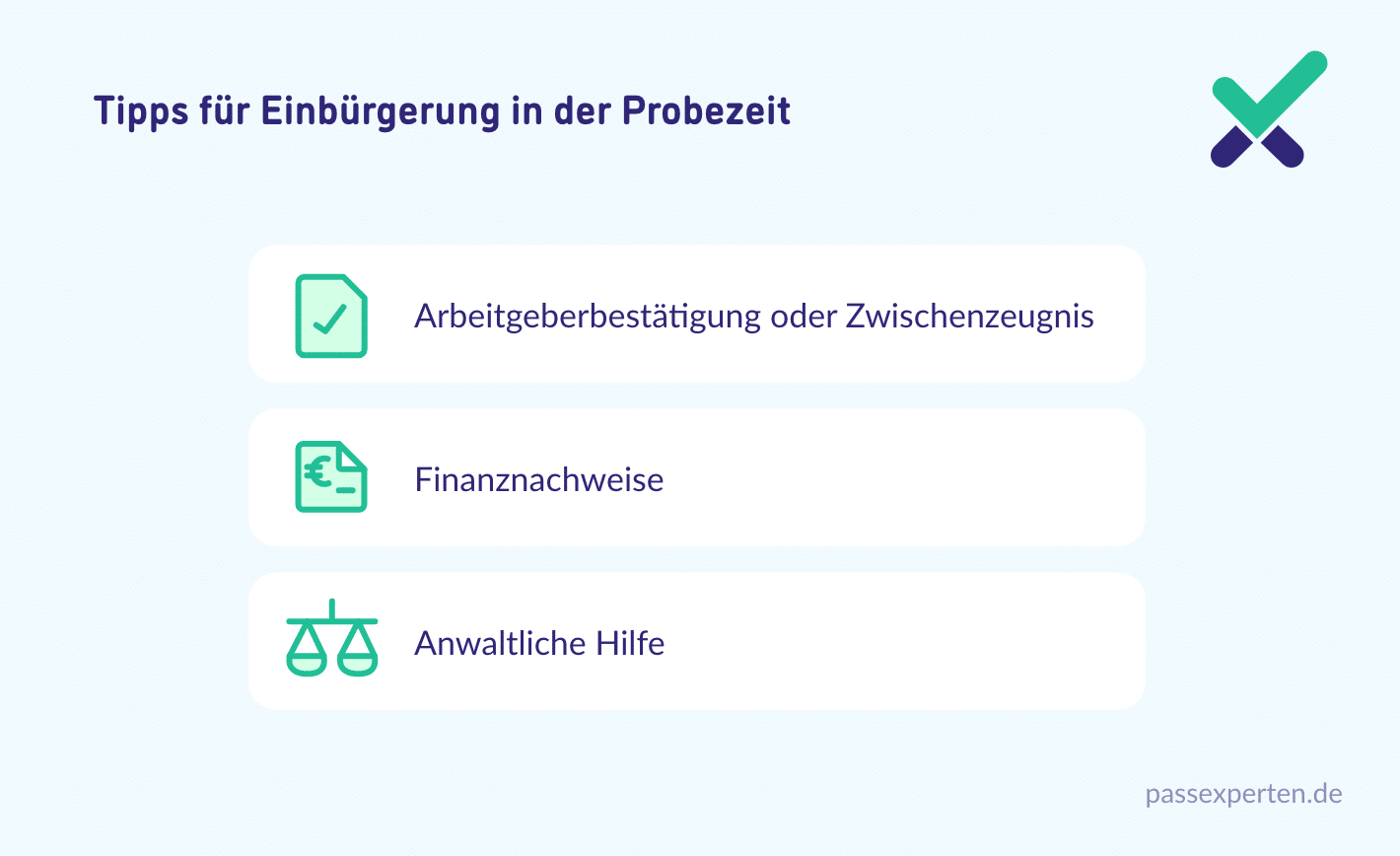 Tipps für Einbürgerung in der Probezeit